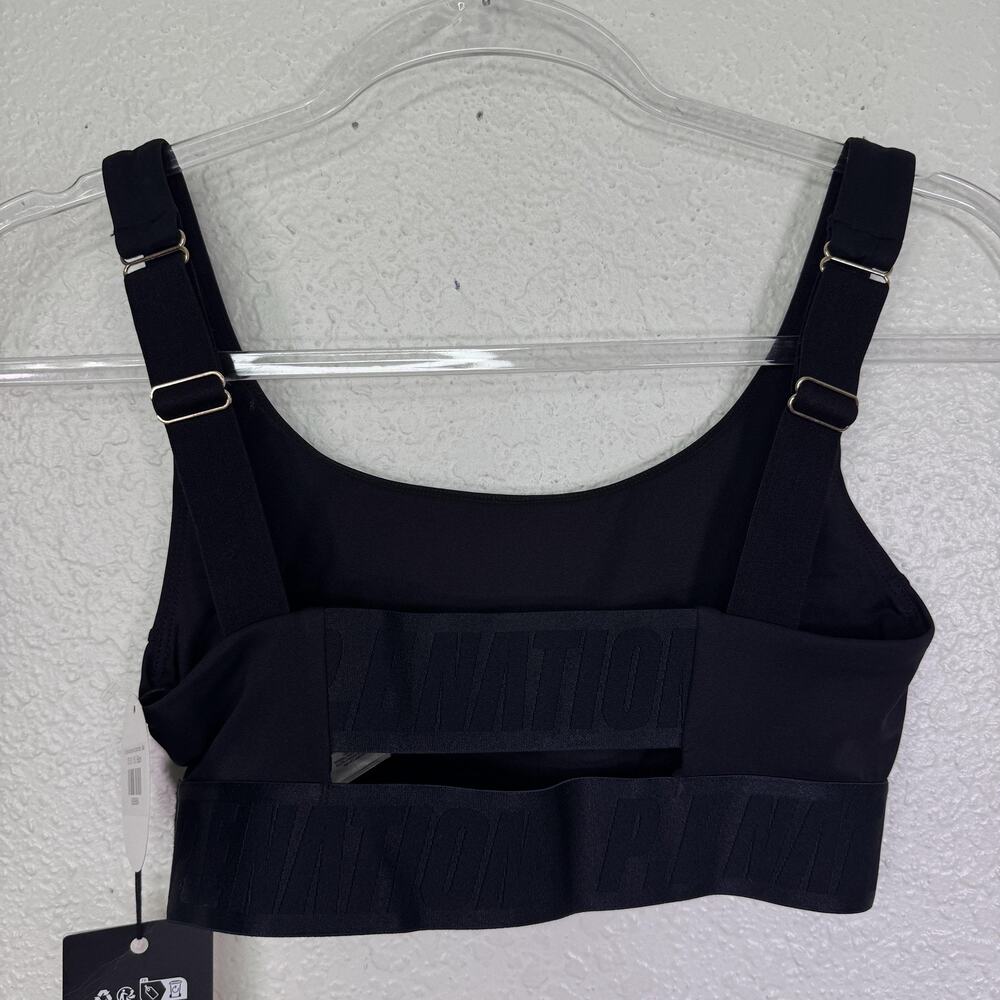 P.E Nation Backcheck Sports Bra Womens XS Black Logo Band NEW - Picture 2 of 7